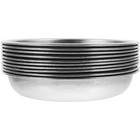  10 Pcs Stainless Steel Plate Dip Dishes Bread Dipping Bowls Travel Seasoning
