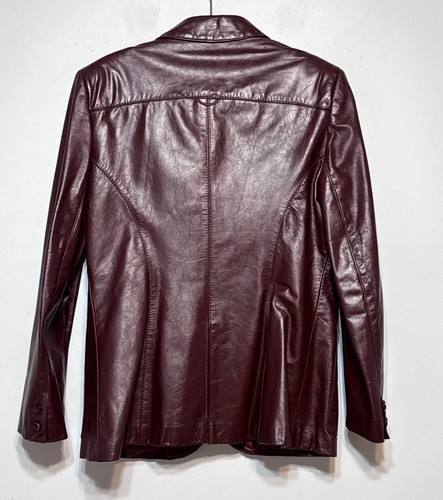 Etienne Aigner Genuine Leather Blazer Vintage Sz 18 Preppy Equestrian Old Money - Picture 7 of 8