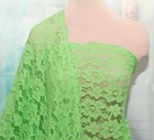 Stretch Lace Fabric Chartreuse/ Lime Green 54" Wide By The Yard Formal Dress