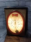 Vintage Budweiser Illusion Pendulum Wall Clock Lighted Beer Sign 20x16 USA