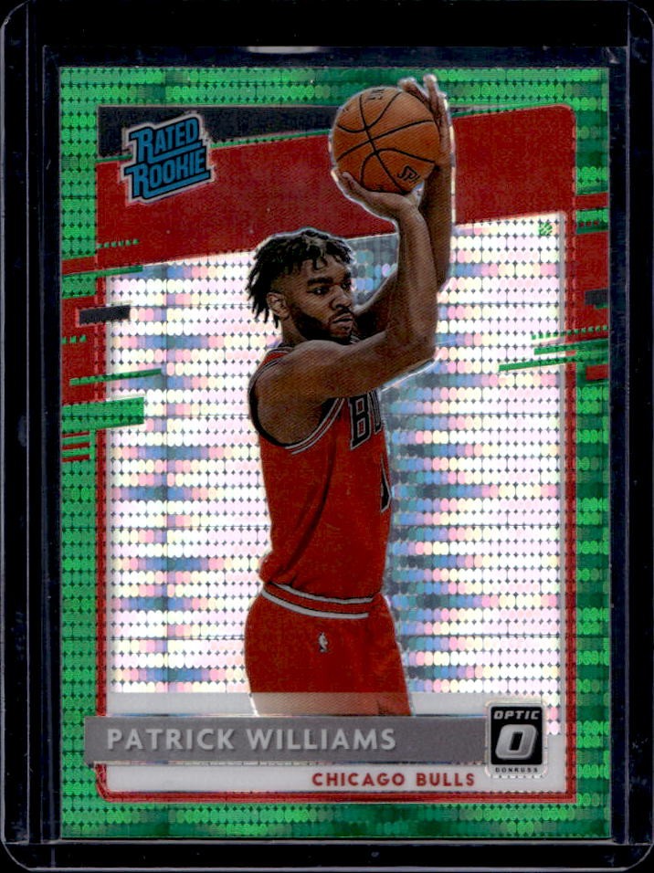 2020-21 Donruss Optic Patrick Williams Green Pulsar Rookie RC #154 Bulls