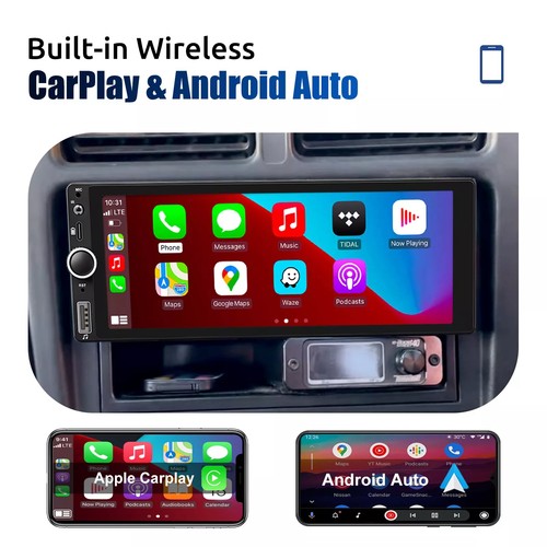 7" Single 1DIN Android 14 Apple Carplay Car Stereo GPS NAV Head Unit 2+32G Radio - Picture 6 of 14