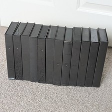 12 EMPTY VHS VIDEO TAPE STORAGE BLACK CASES BUNDLE UpCycle Crafts Boxes Crafting