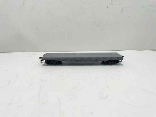 Modelo de tren B10 vintage Mantua escala Ho US NAVY vagón plano n.º 311 - Imagen 5 de 12