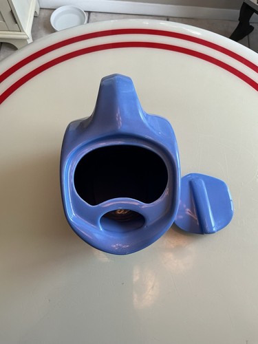 Vintage Hall China Co. Refrigerator Water Pitcher Blue Made In The U.S.A. - Picture 6 of 10