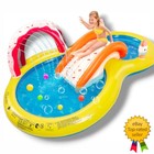 EVAJOY Inflatable Kiddie Pool 101"x57"x24" Play Center Slide Sprinkler Ball Pit