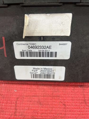 2011 JEEP WRANGLER TOTALLY INTEGRATED POWER MODULE TIPM 04692332AE # T44 - Bild 3 von 4