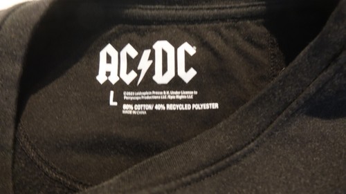 AC/DC Sweatshirt Size L Large Mens Black We Salute You Cannon Long Sleeved - Picture 3 of 3