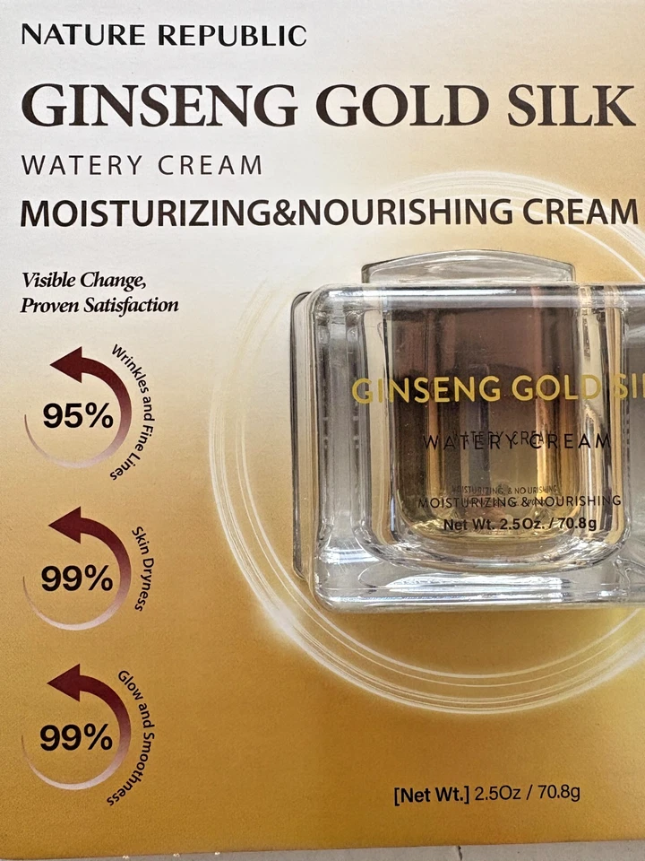 Nature Republic Ginseng Gold Silk Moisturizing Cream 2.5Oz /70.8g NIB - Image 3 of 4