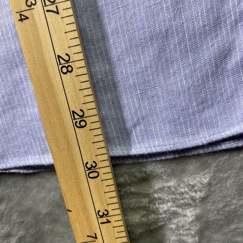 Untuckit Leinenhemd Herren XL Blau Kurzarm Knitterarm Button Down - Bild 5 von 7