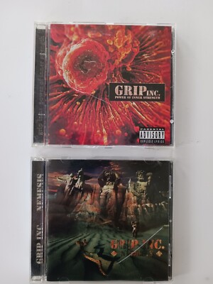 GRIP INC CD Power Of Inner Strength and Nemesis Cracked Cases But Cds VG+