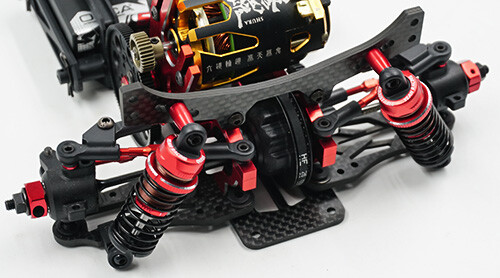 Yeah Racing DBB-1055RD QUTUS Slider 55mm Damper Shock Set 1/10 Drift Car Red - Picture 4 of 4