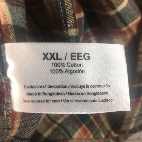 Eddie Bauer Flannel Mens Size XXL Long Sleeve Shirt Plaid Button Down B1 - Picture 5 of 6