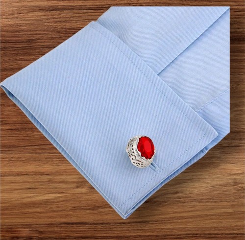 MENS PREMIUM CRYSTAL CUFF CUFFLINKS Wedding Gift Suit Lux SET IN CUFFLINK BOX UK - Picture 2 of 7