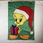 Looney Tunes Tweety Christmas Santa Garden Heavier Outdoor Flag 27.5” X 39.5”
