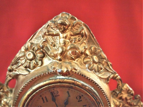 ANTIQUE Art Nouveau VICTORIAN Dresser Roses Jewelry Metal Casket Trinket Box w - Picture 6 of 12