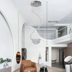 Crystal Pendant Light w/o Bulb LED Pendant Lamp Spiral Crystal Ceiling Light