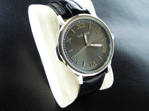 WEMPE Armbanduhr Herren Quarz-Uhr silbernes Zifferblatt orig. Armband Kroko Box - Bild 11 von 11