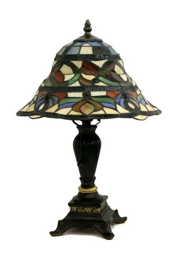NEW! Handcrafted Stained Glass Tiffany Style Table Lamp - 18”H x 12”W (1201) - Picture 3 of 6