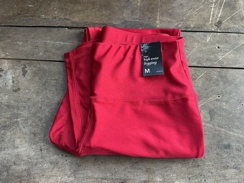 SOHO NY & CO STREET YOGA HIGH WAISTED LEGGING SIZE MEDIUM NWT SHINY RED - Foto 8 di 8