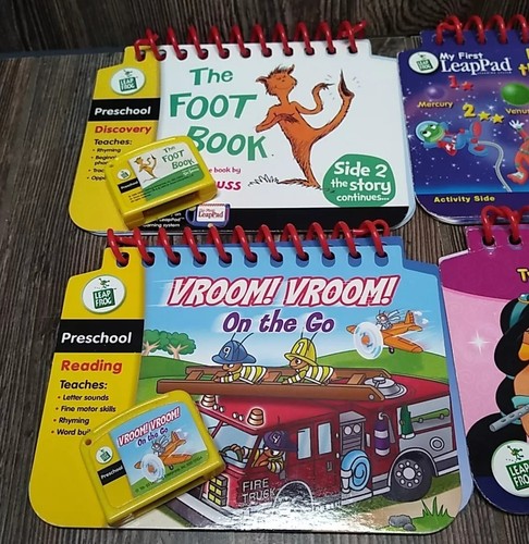 4-LEAPFROG Lot My First LeapPad Cartridge & Book Foot Book Disney Princess Tales - Picture 2 of 11