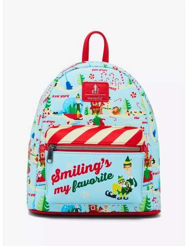 Loungefly Elf Smiling's My Favorite Mini Backpack NWT - Picture 3 of 6