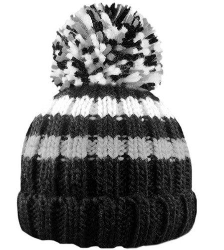 Boys Kids Juniors Thermal Insulated Winter Warm Bobble Hat Beanie Ribbed Pom Pom - Picture 6 of 6