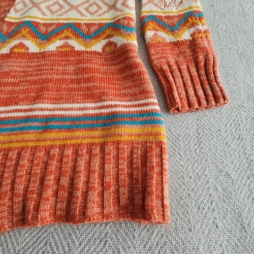 No Boundaries Women's M (7-9) Cardigan Sweater Coverup Aztec Print Hoodie Y2K - Picture 6 of 16