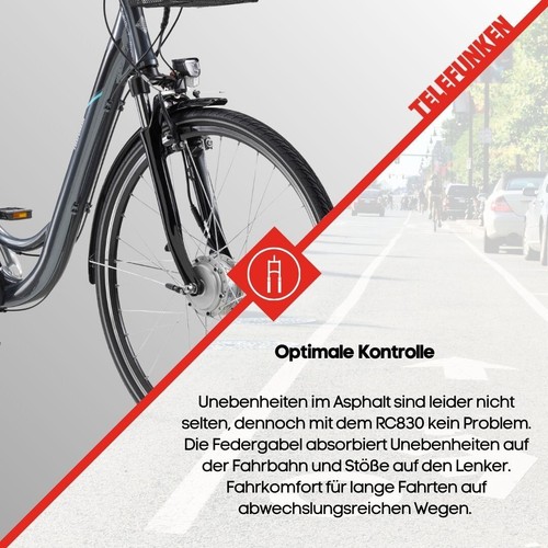 Telefunken E-Bike 28 Zoll Elektrofahrrad Citybike 3-Gang Nabe RC830 Multitalent - Bild 8 von 11