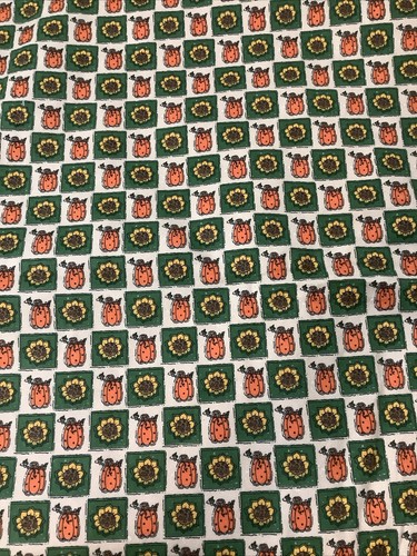 Vintage Flannel Pumpkin Patch Fabric For General Co 2 Yards x 44” W Soft Green - Picture 2 of 6