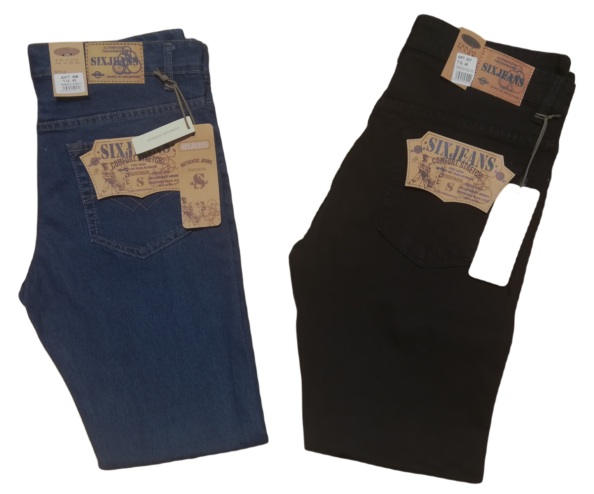 Pantaloni Six Jeans Uomo Gms Pantaloni In Mesh Nero Uomo XXL, 62,97 €