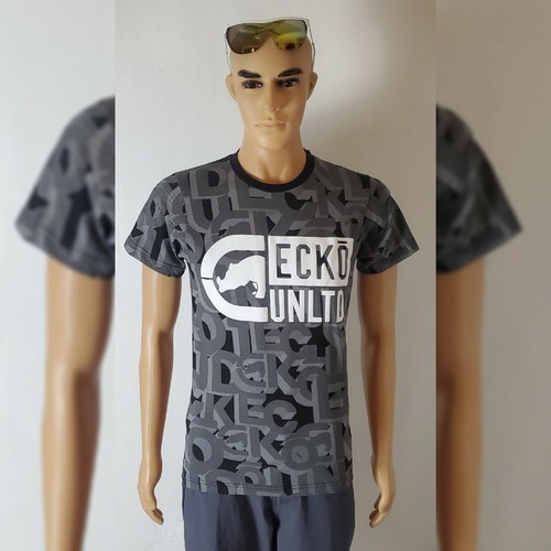 NWT ECKO UNLTD MEN'S SHORT SLEEVE CREW NECK T-SHIRT SIZE S BUILT UP AOP GRAPHIC - Picture 9 of 12