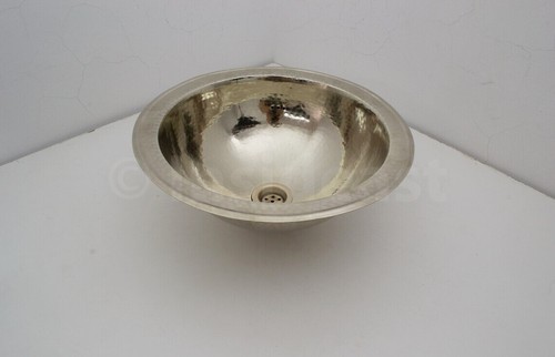 Fregadero de plata alemán macizo ovalado, caída en plata alemana personalizable (17”) - Imagen 5 de 8