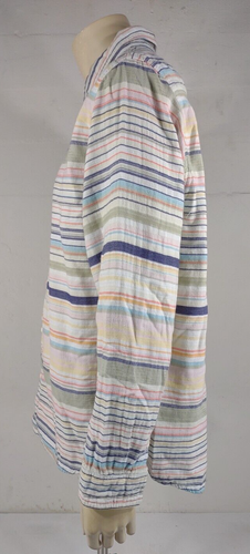 Carbon 2 Cobalt multicolor striped Cotton long sleeve button up shirt mens XL - Picture 6 of 7