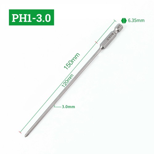 Electric Bits For Screwdriver Set Drill S2 Ph2 Ph0 Magnetic Torque S1/4 Lengthen - Picture 12 of 58