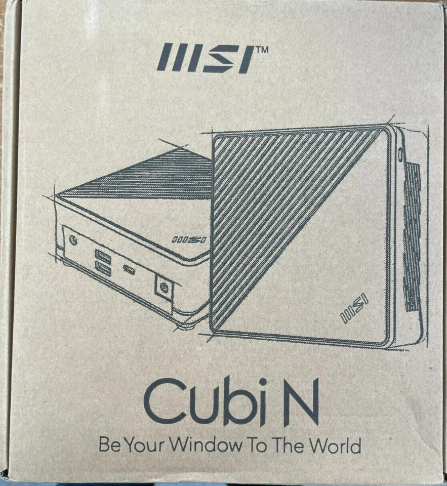 MSI Cubi N NUC MINI PC Intel Pentium N200 4GB/128GB SSD Dual LAN W11P, Black - Image 4 of 4