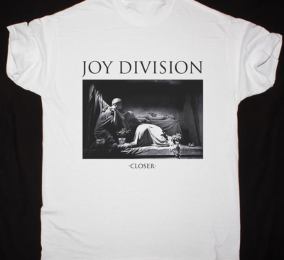 Joy Division band closer T-shirt white Unisex Cotton tee All