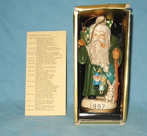 Vtg Memories Of Santa Christmas Ornaments In Box, Hand Painted **FREE SHIPPING** - Picture 46 of 69