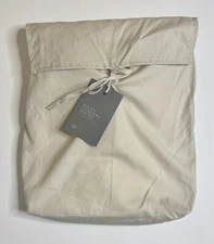 Restoration Hardware Italian Ultra-Soft Percale Box Spring Cover Twin Sand $195