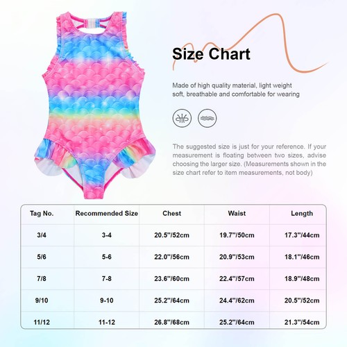 Kids Girls Rompers Water Bodysuit Cosplay Leotard Gymnastics Swimsuit Summer - Picture 17 of 23