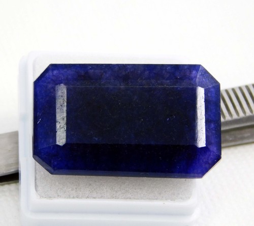 Piedras preciosas sueltas corte esmeralda zafiro azul ceilán natural de 43,75 quilates certificadas - Imagen 2 de 12