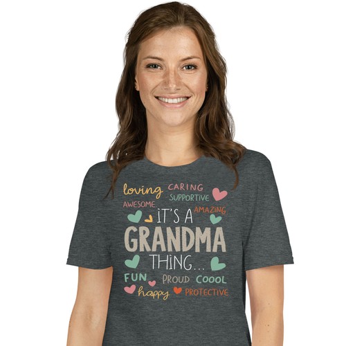 Mother's Day It's Grammy Thing Cute Love T-shirt - Novelty Grandma Graphic Tees - Picture 3 of 53