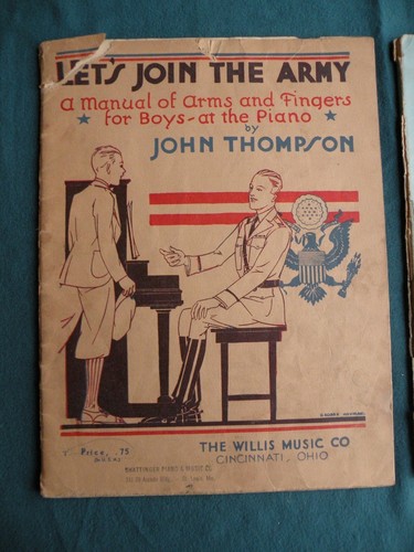 1929 We're in the Navy Now & Let's Join the Army libros de música para piano de Willis Cincin - Imagen 4 de 11