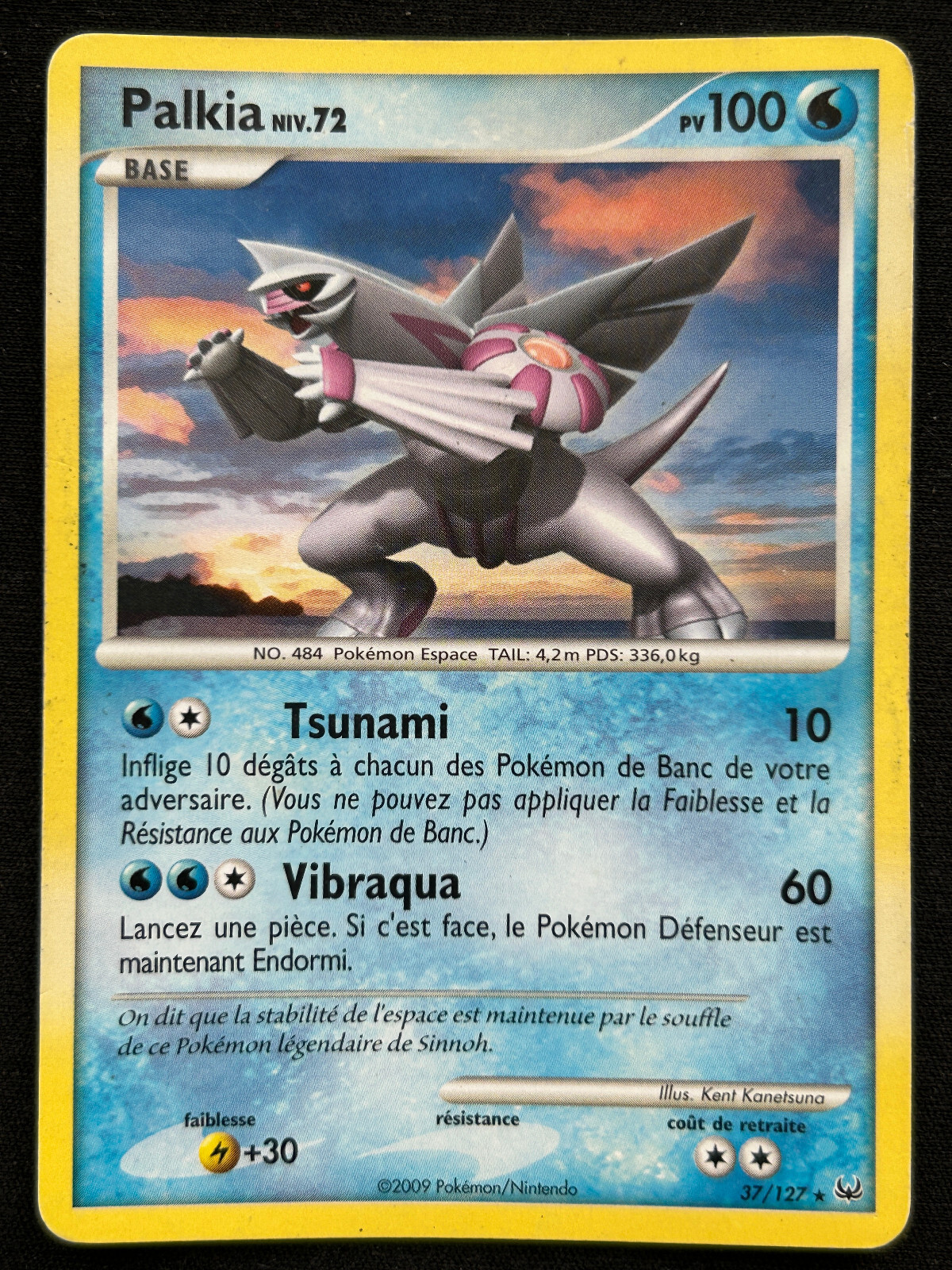 PALKIA 37/127 PLATINUM RARE FR POKEMON CARD