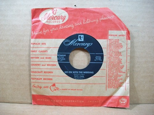 Patti Page - Go On With The Wedding / The Voice Inside (45 RPM, 1955, Mercury) - Bild 5 von 5