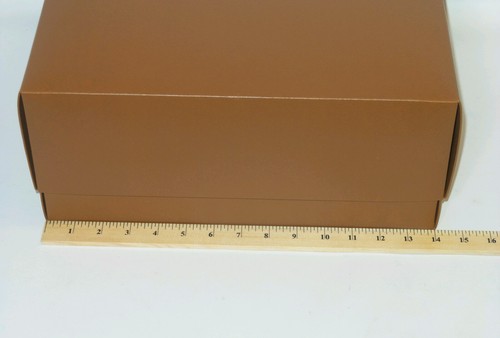 Reisebus leere Geschenkbox 14""x14""x5"" braungold ~ neu ~ - Bild 2 von 7