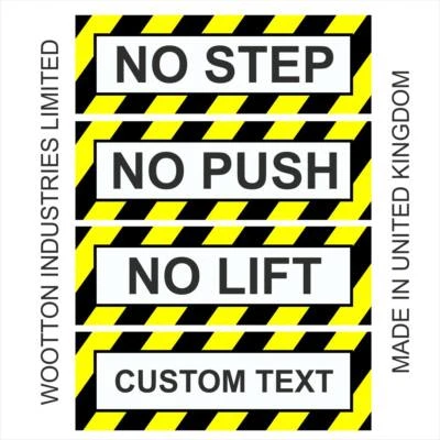 WOOTTON INDUSTRIES No Step Stickers Signs No Lift Caution Warning Danger Notice [V61-AIRCRAFT-1]