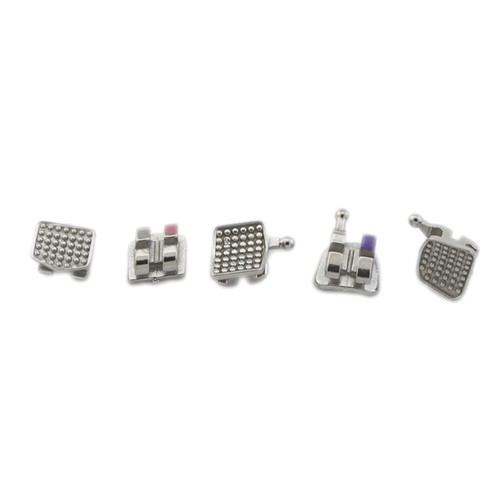 10 Kit Orthodontic Brackets 0.022 Mini MBT 345 Hook MIM Metal Braces Monoblock - Picture 5 of 11