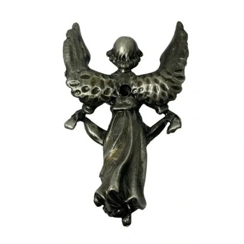 Vintage Heavy Pewter Mary Joseph Angel Jesus Manger - Picture 3 of 10