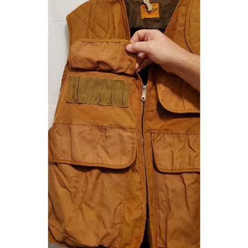 Vintage Outdoor Adventures Water Repellant Duck Canvas Hunting Vest Mens Large - 第 8/16 張圖片